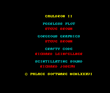 Cauldron II the Pumpkin Strikes Back back cover for Commodore 64